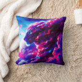 Coussin Léopard néon cosmique futuriste (Couverture)