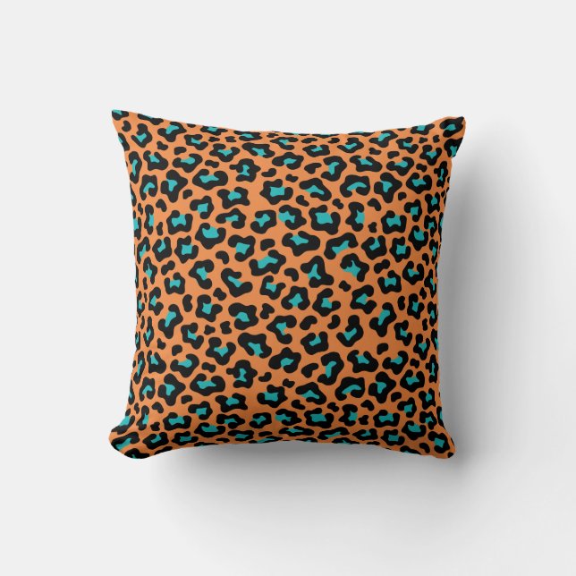 Coussin Leopard (Orange foncé) (Recto)