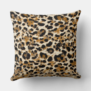 Coussin Leopard peint