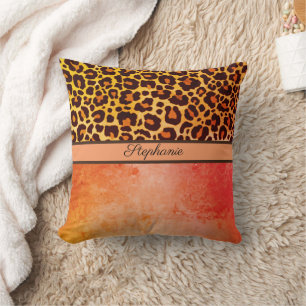 Coussin Leopard Poster de animal Cheetah orange Safari