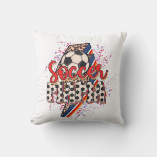 Coussin Leopard Soccer Mama Éclair Bolt Sport Maman Mothe