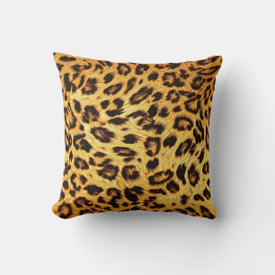 Coussin Leopard tendance : Motif de design de peau.