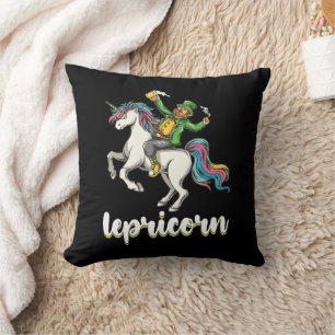 Coussin Lepricorne Leprechaun Licorne Fête de la Saint-Pat