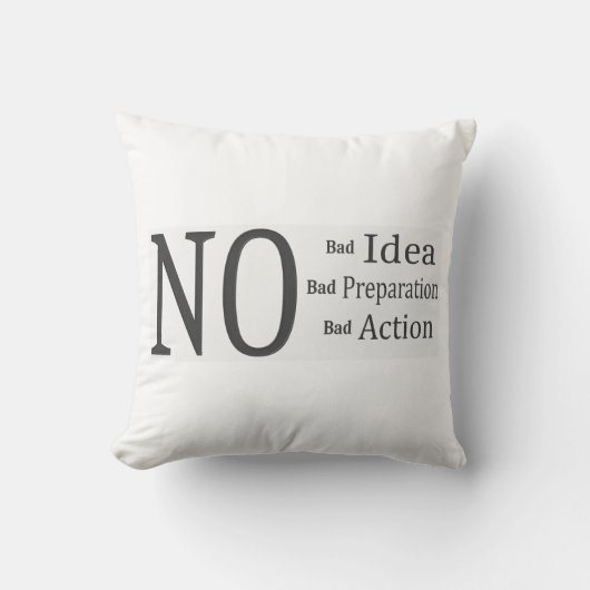 Coussin Les 3 clés du succès : Idée, Préparation, Action (Recto)