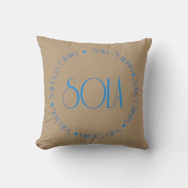Coussin Les 5 SOLAS du Refomation (Recto)