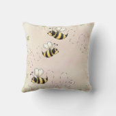 Coussin Les abeilles du pays mignons à personnaliser (Verso)