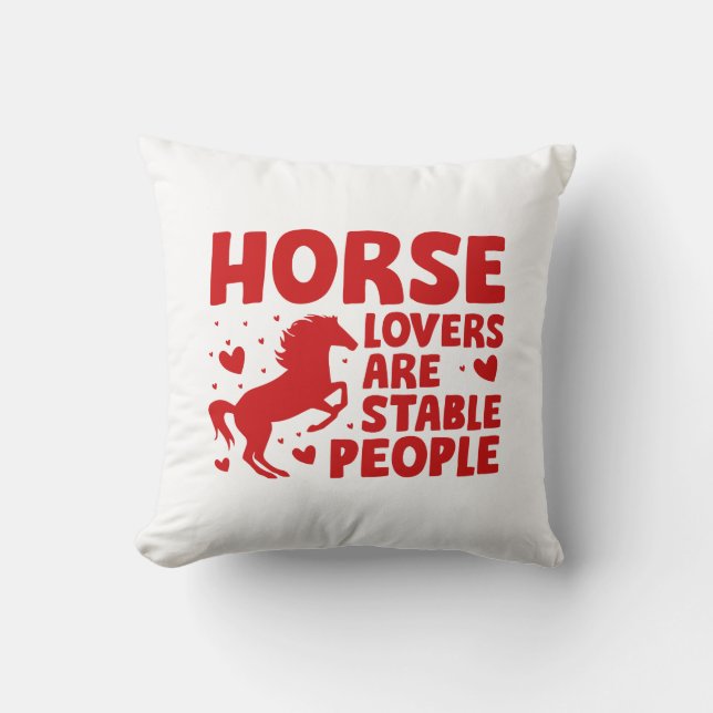 Coussin Les Amateurs De Cheval Sont Des Gens Stables (Recto)