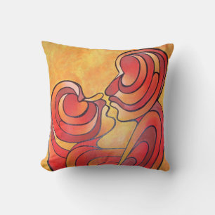 Coussin Les Amoureux Embrassent Et Leurs Corps Forment Un