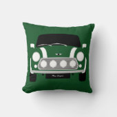 Coussin Les Anglais classiques emballant Austin vert Mini (Recto)