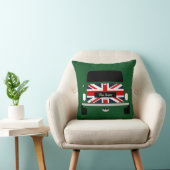 Coussin Les Anglais classiques emballant Austin vert Mini (Chaise)