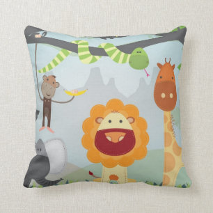 Coussin Les animaux de la jungle