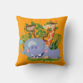 Coussin Les animaux de Safari mignons (Verso)