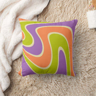 Coussin les années 70 conception de lave Abstraite rétro