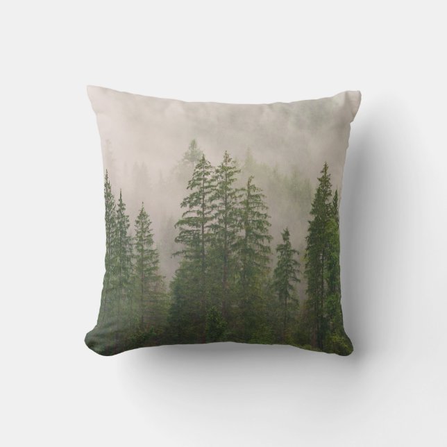 Coussin Les arbres de la forêt de Foggy (Recto)