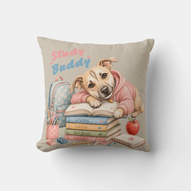 Coussin Les Aventures de Lina à l'école (Recto)