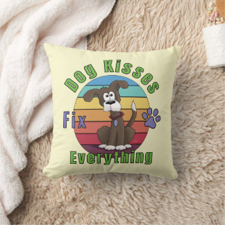 Coussin Les baisers de chien réparent tout