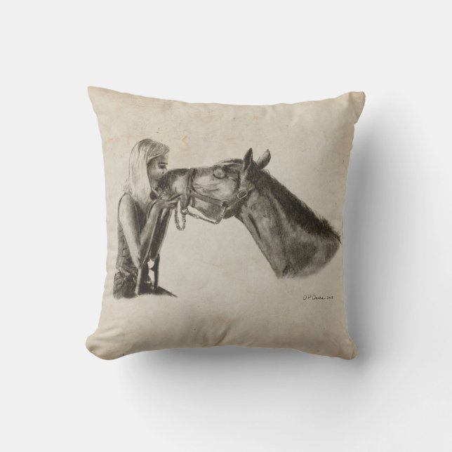 Coussin Les Baisers des chevaux (Recto)