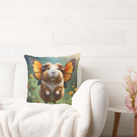 Coussin "Les batteuses : Le Cochon De Guinée prend son env (Canapé)