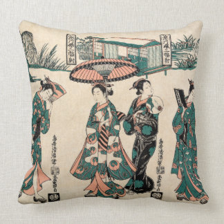 Coussin Les beautés de Fukagawa.Triptyque