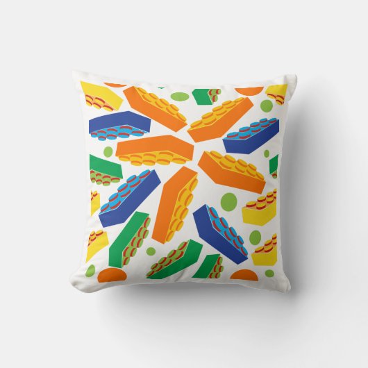 Coussin Les blocs constitutifs de l'enfant "lancer" sur le (Recto)
