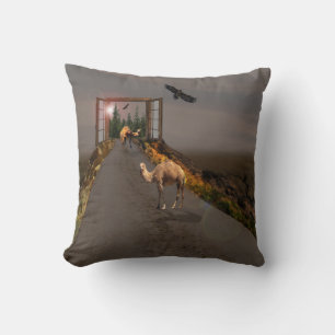 Coussin Les Camels Sur La Route À Nouveau,