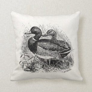 Coussin Les canards sauvages vintages de Mallard ont