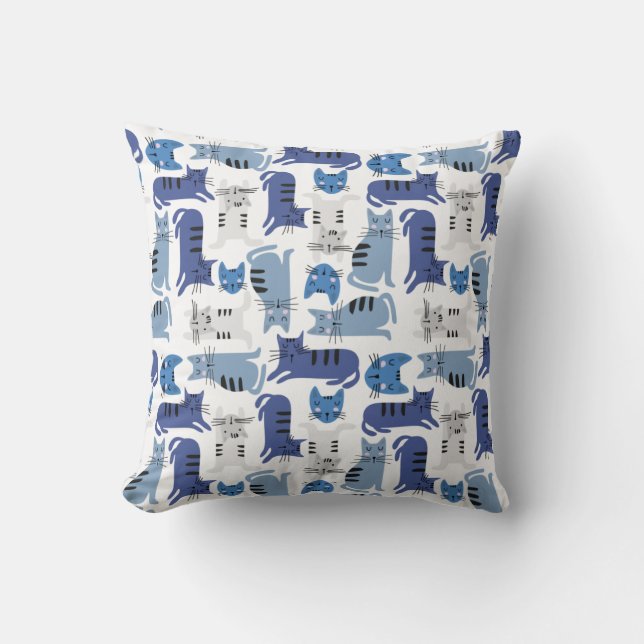 Coussin Les Chats Bleus (Recto)