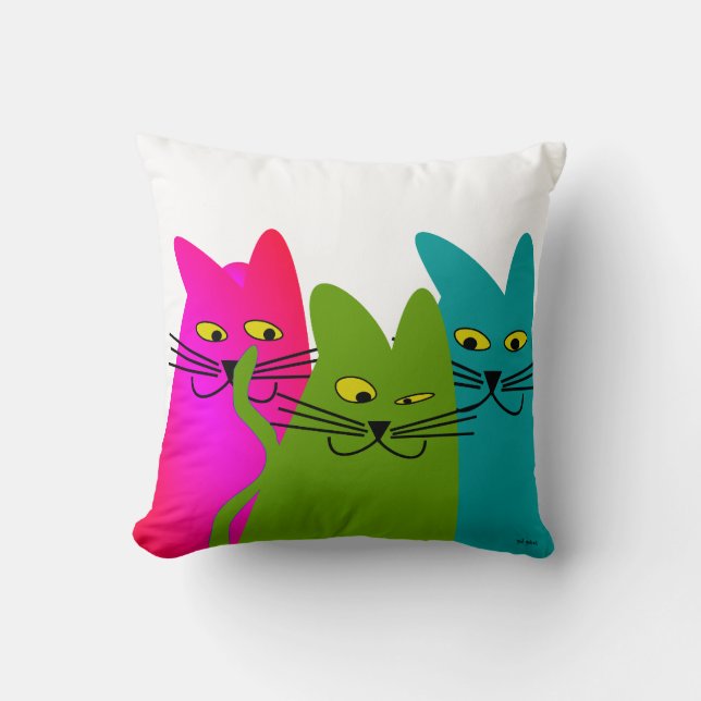 Coussin Les chats lunatiques reposent les "meilleurs amis (Recto)
