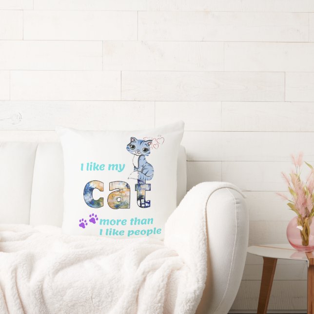 Coussin "Les chats, meilleure compagnie que les hommes" Il (Canapé)