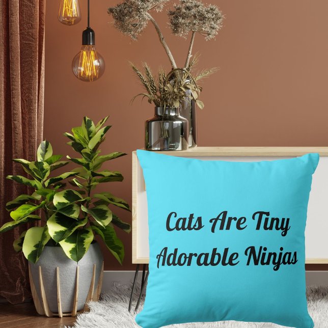 Coussin Les chats sont adorables Ninjas Citation personnal (Créateur téléchargé)
