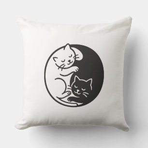 Coussin Les chats Yin Yang