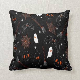 Coussin Les chauves-souris d'Halloween et les fantômes