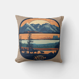 Coussin "Les chefs-d'oeuvre de la nature : les parcs natio