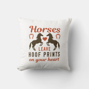 Coussin Les Chevaux Laissent Des Imprimantes De Chou Sur V
