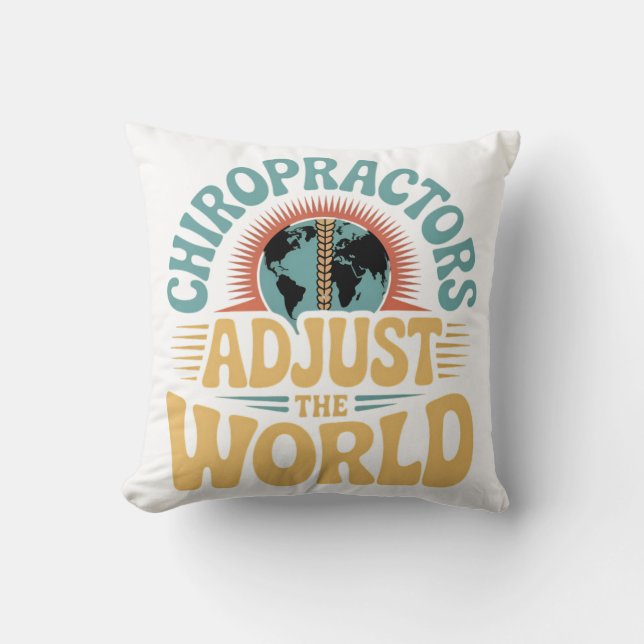 Coussin Les chiropraticiens adaptent la conception mondial (Recto)