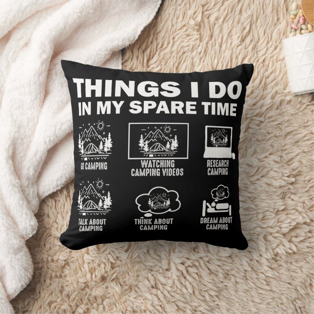 Coussin Les Choses Que Je Fais Dans Mon Camping De Temps L (Couverture)