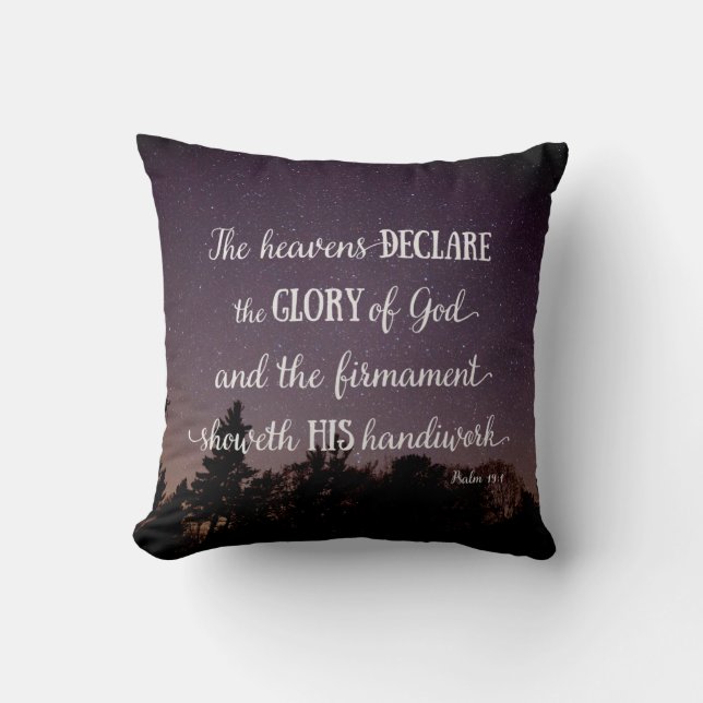 Coussin Les cieux déclarent la gloire de Dieu (Recto)