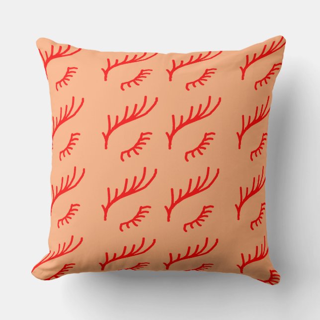 Coussin Les cils rouges dans le Motif de conception de cad (Recto)