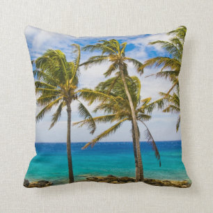 Coussin Les cocotiers (Cocos nucifera) se balancent dans