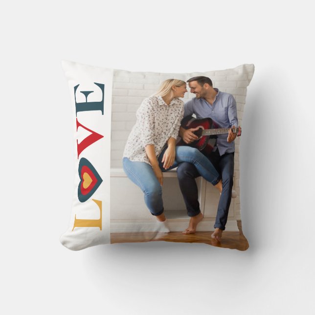 Coussin Les coeurs d'AMOUR ont personnalisé le carreau de (Recto)