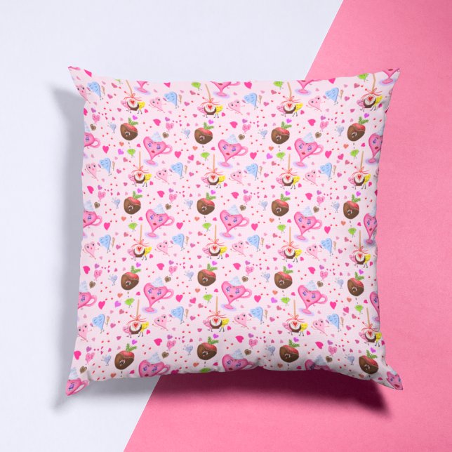 Coussin Les Coeurs Sucrés Célébrent Partout (Créateur téléchargé)