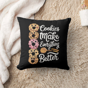 Coussin Les cookies rendent tout mieux drôle Noël