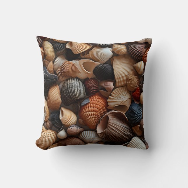 Coussin Les Coquillages Balnéaires Lancer L'Oreiller (Recto)