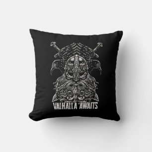 Coussin Les corbeaux d'Odin Mythologie Viking Valhalla att