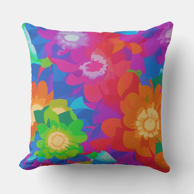 Coussin Les couleurs des belles fleurs (Recto)