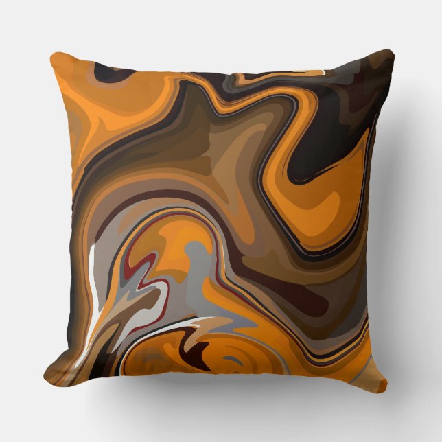 Coussin Les courants chauds de l'expression abstraite  (Recto)