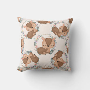 Coussin Les crevettes de Whimsical dans les couronnes flor