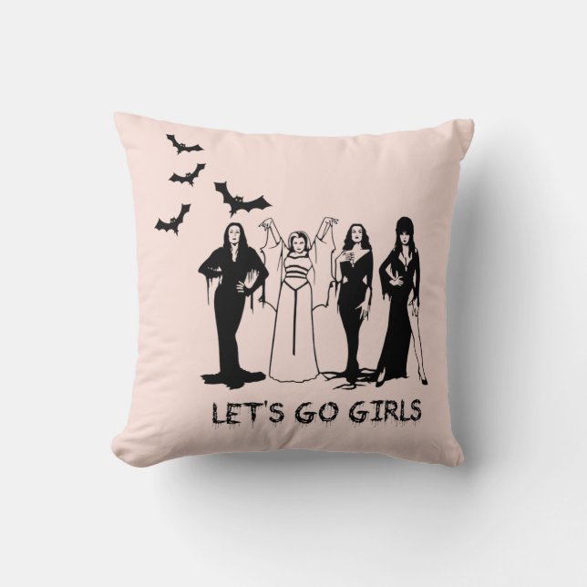 Coussin Les dames d'Halloween (Recto)