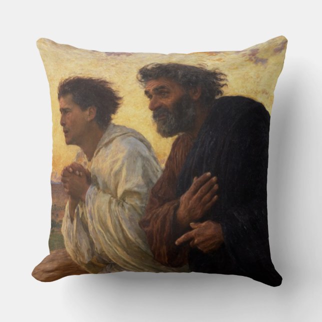 Coussin Les disciples Peter et fonctionnement de John (Recto)