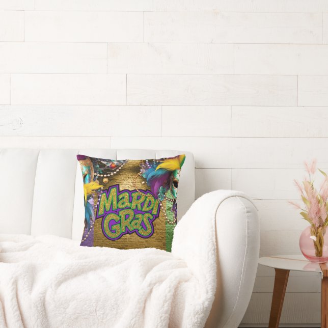 Coussin Les doubloons graphiques sur le thème Mardi Gras d (Canapé)